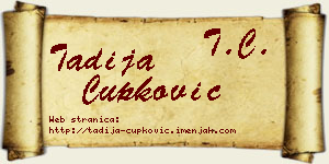 Tadija Čupković vizit kartica